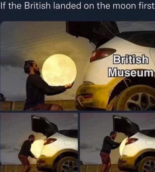If the British landed on the moon first British Museum