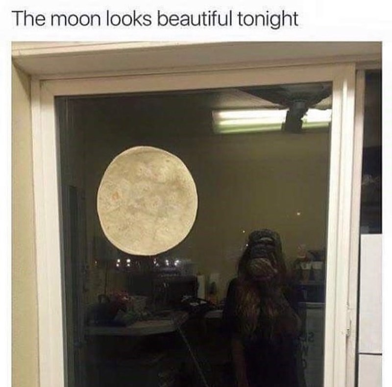 The moon looks beautiful tonight