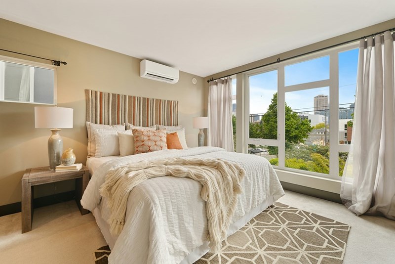 A bedroom on the second floor of the house, out of sight from the daycare kids and their families, so it doesn't need to be as clean as the family room and other rooms on the bottom floor. 