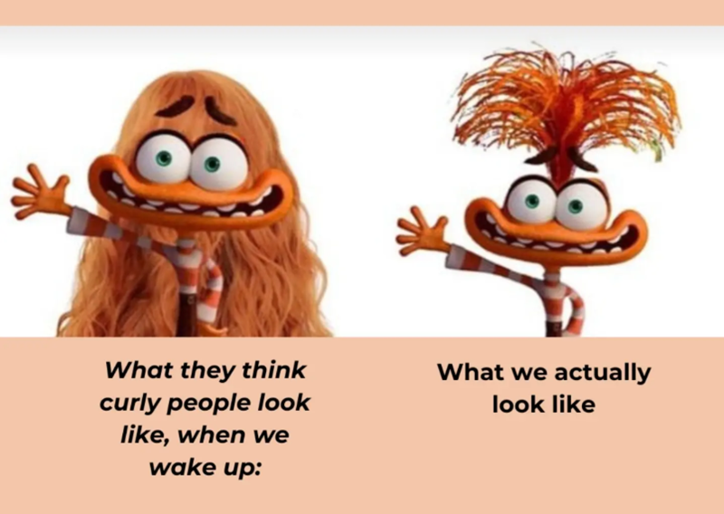 What they think curly people look like, when we wake up: What we actually look like