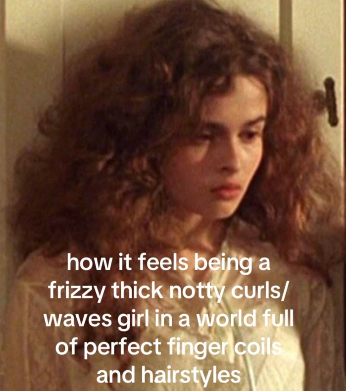 how it feels being a frizzy thick notty curls/ waves girl in a world full of perfect finger coils and hairstyles