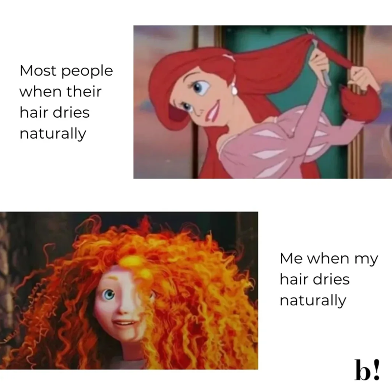 Most people when their hair dries naturally Me when my hair dries naturally b!