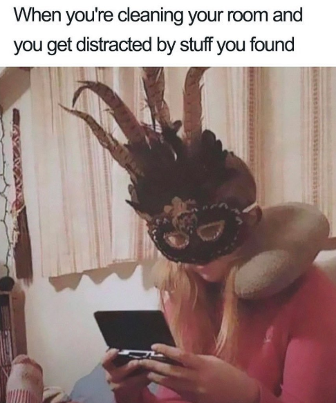 When you're cleaning your room and you get distracted by stuff you found