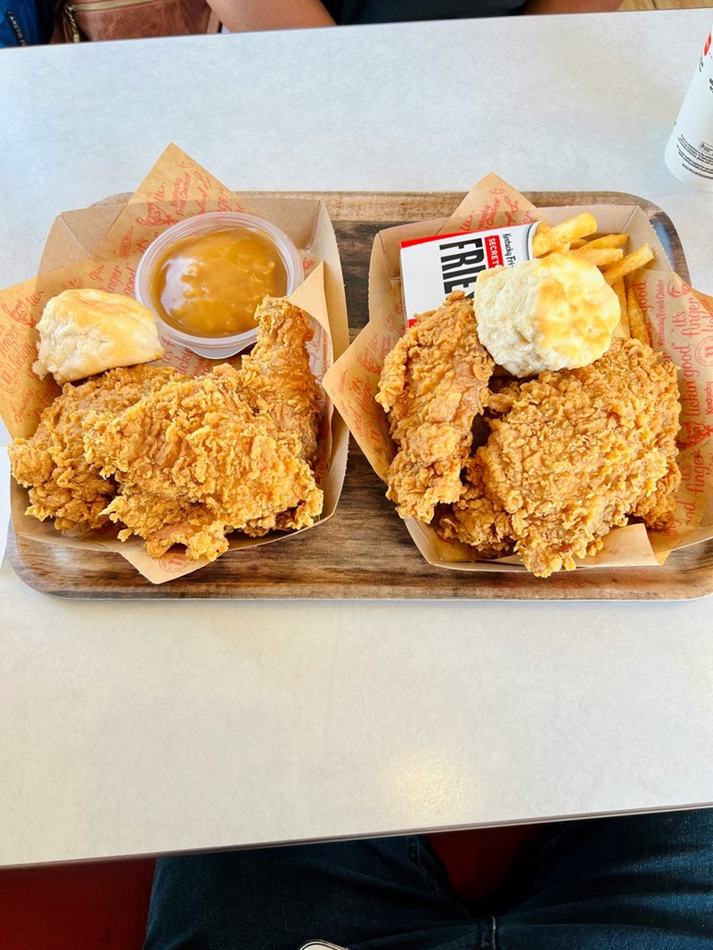 fried chicken on a table