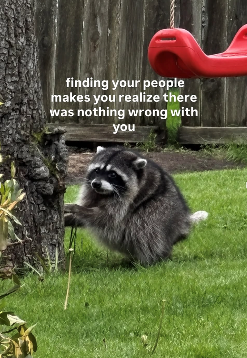 finding your people makes you realize there was nothing wrong with you