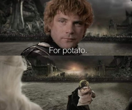 For potato.