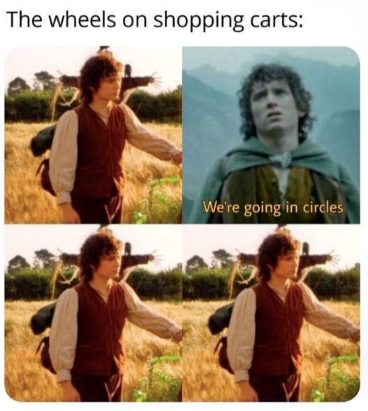 The wheels on shopping carts: We're going in circles