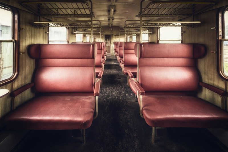 an empty train