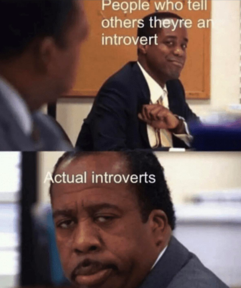 People who tell others theyre an introvert Actual introverts