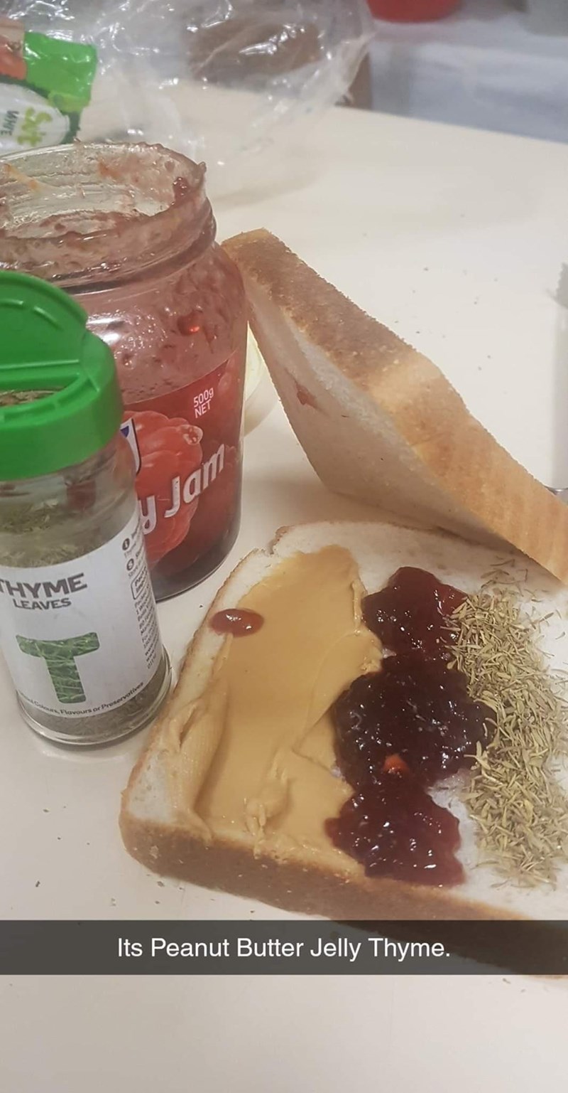 THYME LEAVES Flavours or Preservatives 5009 NET Jam Its Peanut Butter Jelly Thyme.