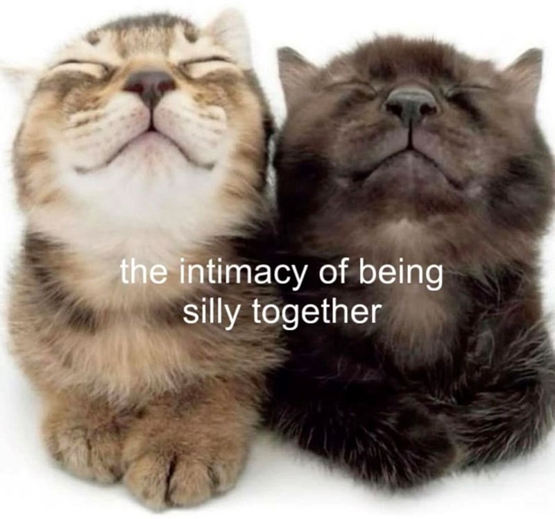 the intimacy of being silly together