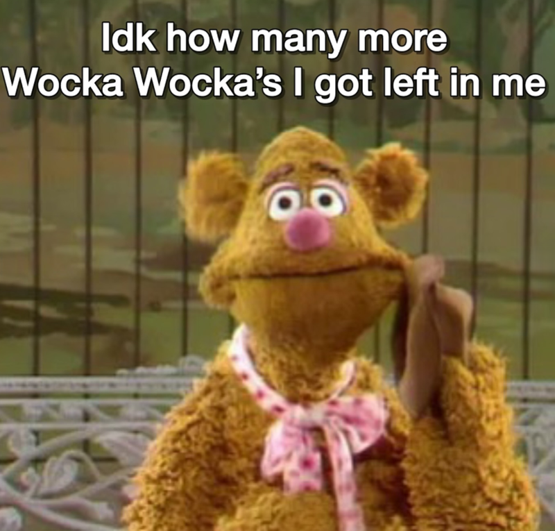 Idk how many more Wocka Wocka's I got left in me