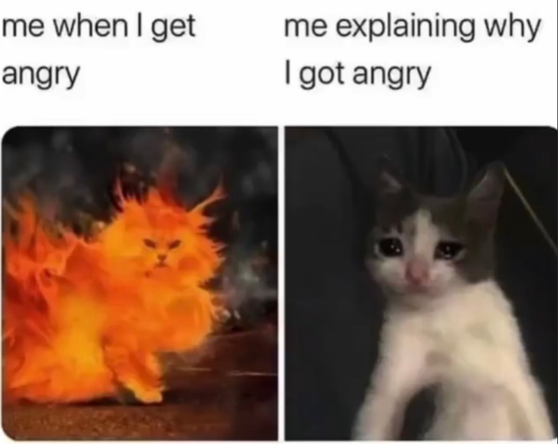 me when I get angry me explaining why I got angry