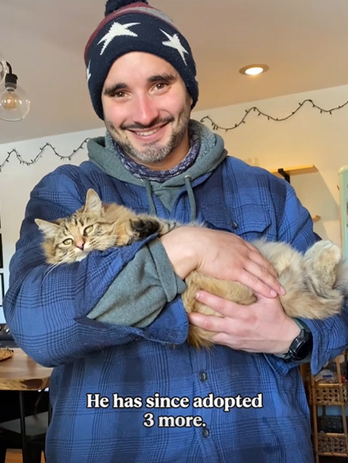 He has since adopted 3 more.