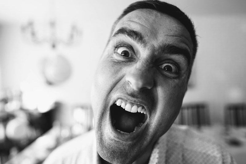 yelling man