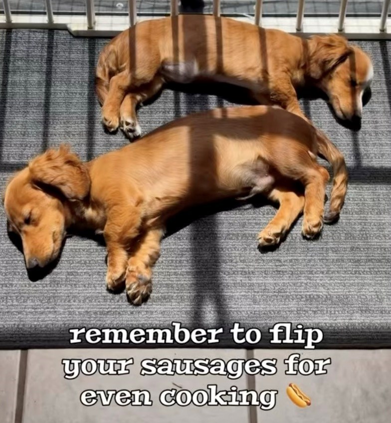 remember to flip your sausages for even cooking