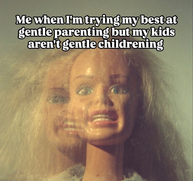 Me when I'm trying my best at gentle parenting but my kids aren't gentle childrening