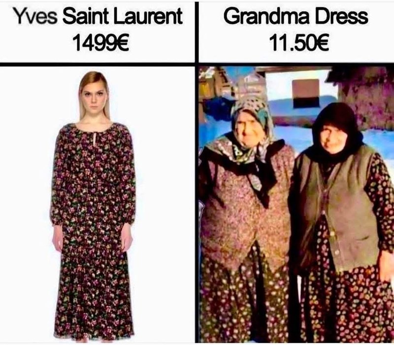 Yves Saint Laurent 1499€ Grandma Dress 11.50€
