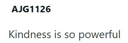 AJG1126 Kindness is so powerful