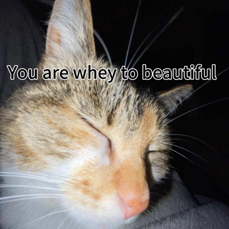 You are whey to beautiful