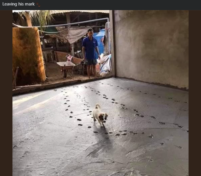 Leaving his mark
