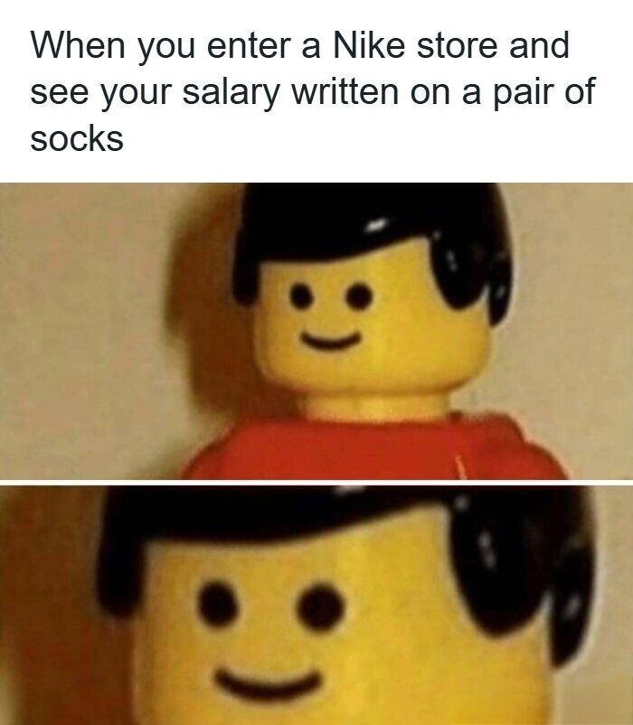 When you enter a Nike store and see your salary written on a pair of socks