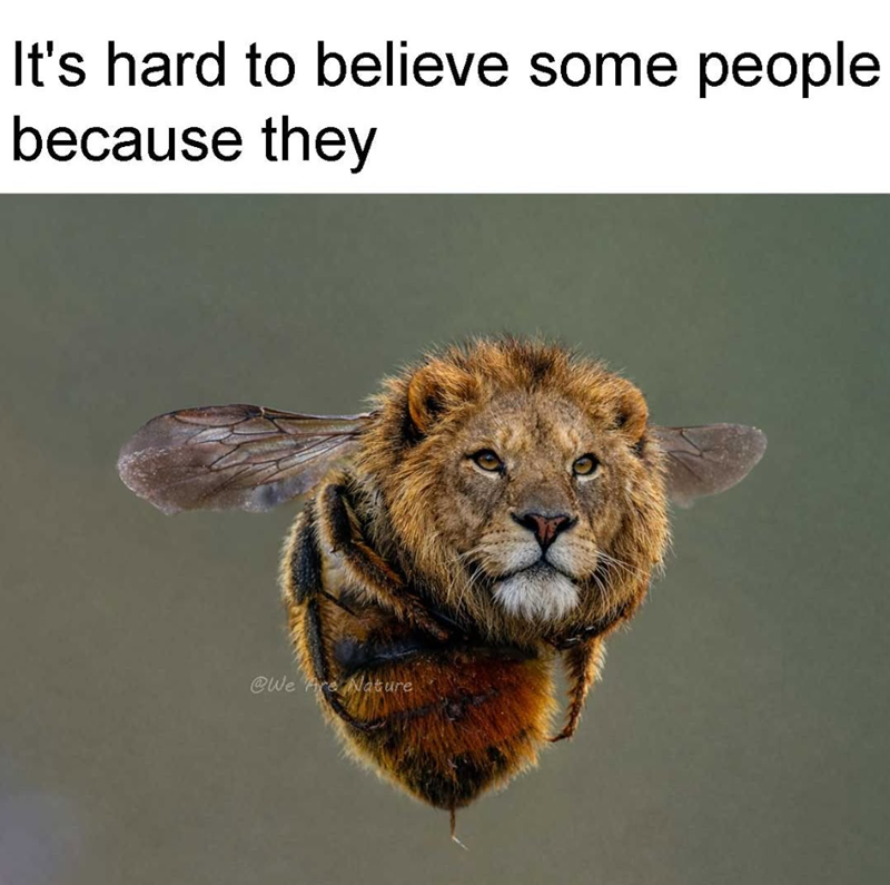 It's hard to believe some people because they @We Are Nature