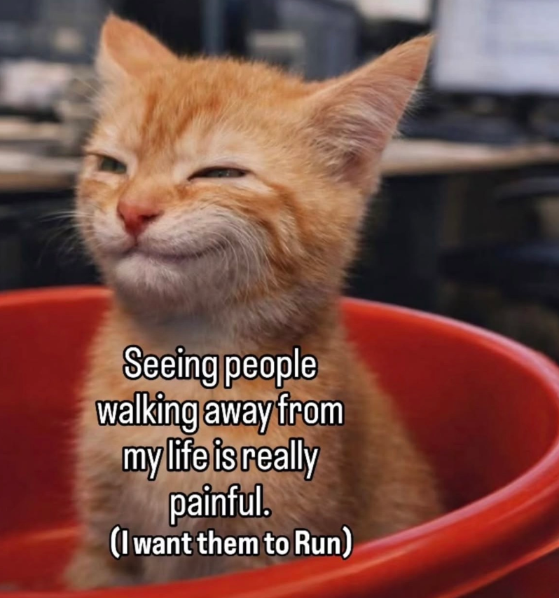 Seeing people walking away from my life is really painful. (I want them to Run)