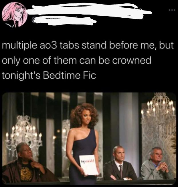 multiple ao3 tabs stand before me, but only one of them can be crowned tonight's Bedtime Fic
