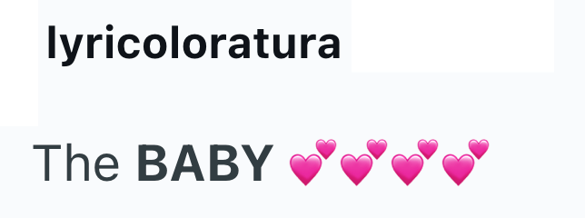 lyricoloratura The BABY