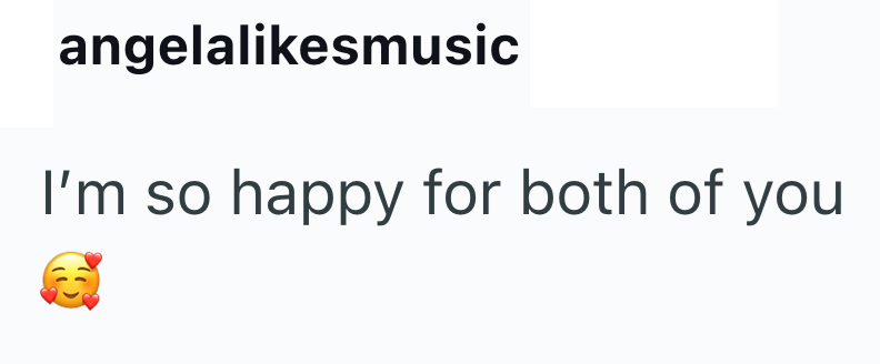 angelalikesmusic I'm so happy for both of you