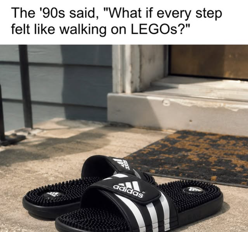 The '90s said, "What if every step felt like walking on LEGOS?" adidas