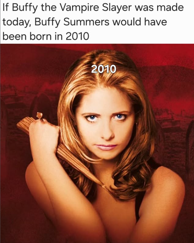 If Buffy the Vampire Slayer was made today, Buffy Summers would have been born in 2010 2010