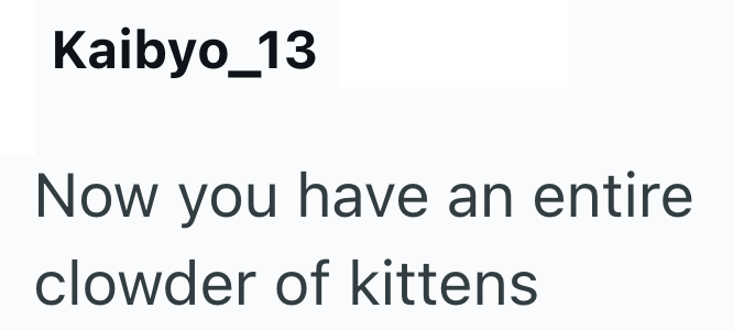 Kaibyo_13 Now you have an entire clowder of kittens