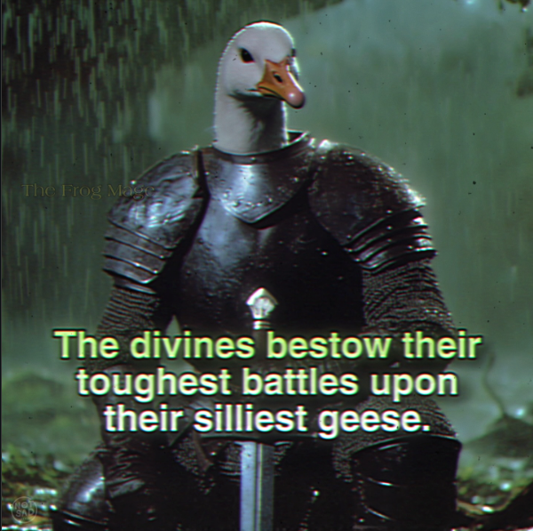 The Frog Mage SAD The divines bestow their toughest battles upon their silliest geese.