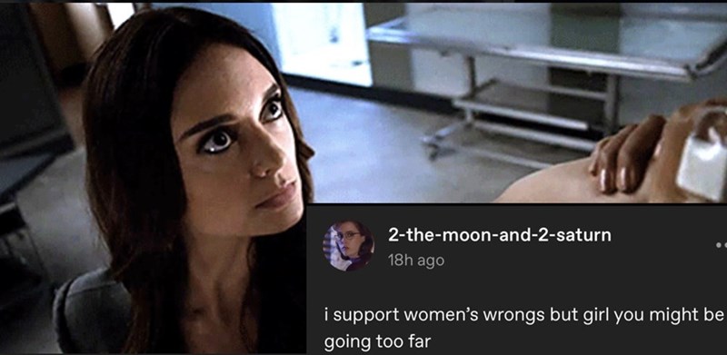 2-the-moon-and-2-saturn 18h ago i support women's wrongs but girl you might be going too far