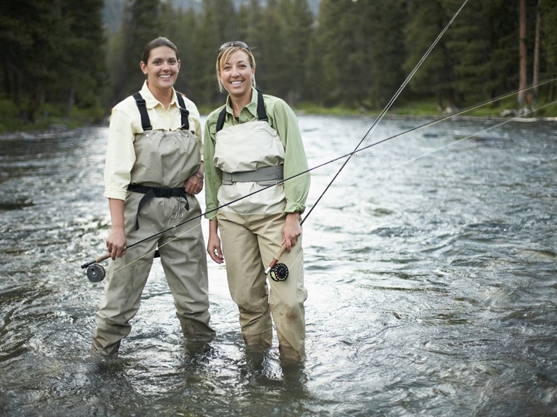 Moms fish together without their kids because their kids are totally uninterested and unwilling to fish, since it doesn't come easily to them.