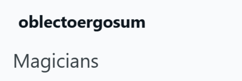 oblectoergosum Magicians