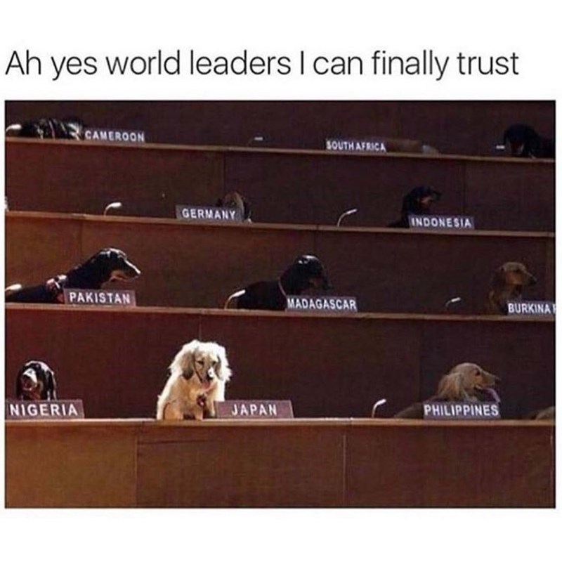 Ah yes world leaders I can finally trust CAMEROON PAKISTAN GERMANY SOUTH AFRICA MADAGASCAR INDONESIA NIGERIA JAPAN PHILIPPINES BURKINA