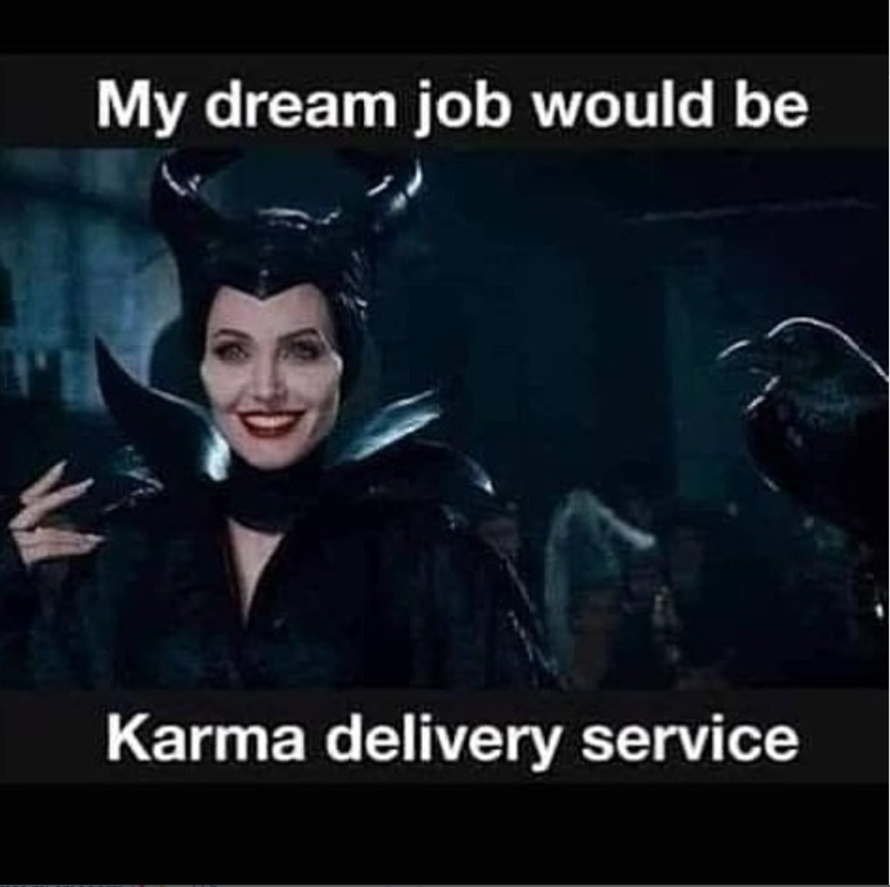 My dream job would be Karma delivery service