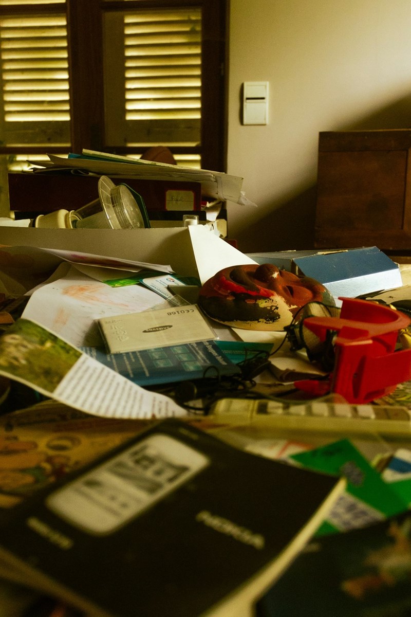 cluttered desk