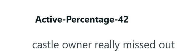 Active-Percentage-42 castle owner really missed out