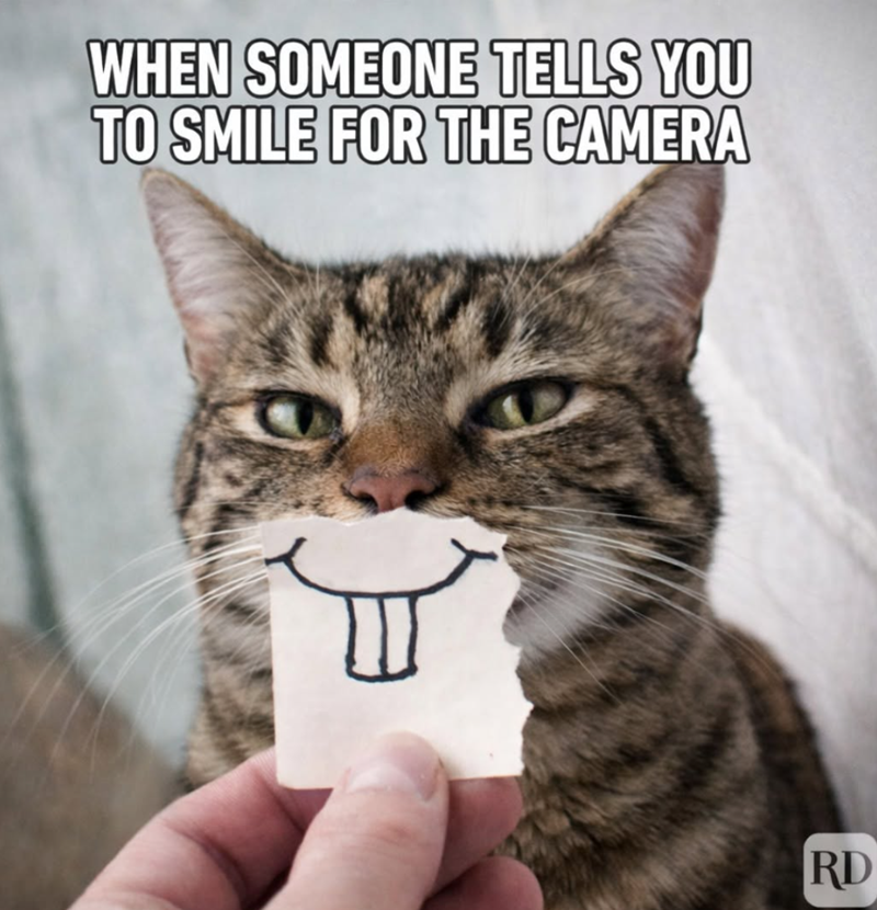 WHEN SOMEONE TELLS YOU TO SMILE FOR THE CAMERA RD