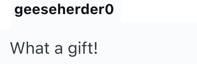 geeseherder0 What a gift!