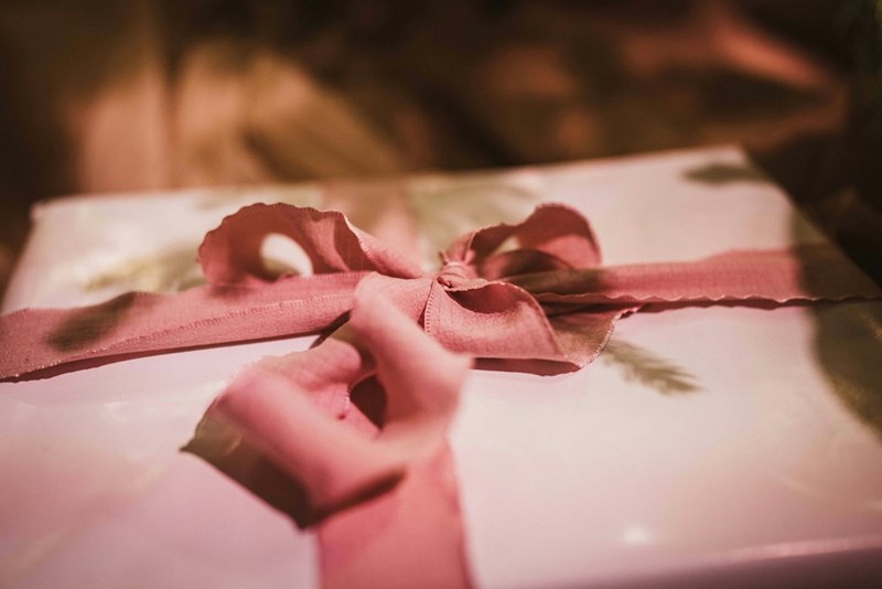 a gift with a ribbon