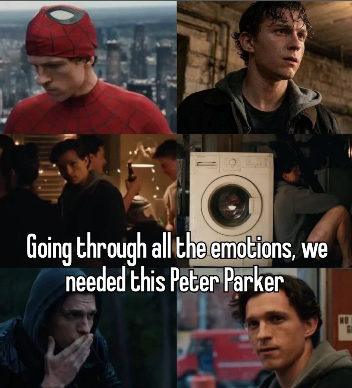 Going through all the emotions, we needed this Peter Parker NO G