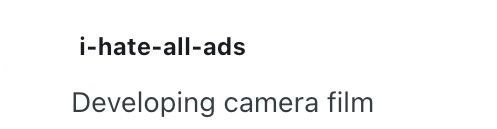i-hate-all-ads Developing camera film