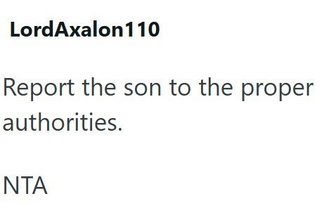 LordAxalon110 Report the son to the proper authorities. NTA