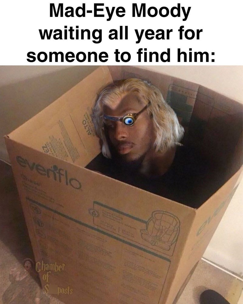 Mad-Eye Moody waiting all year for someone to find him: everflo Chamber of Sposts