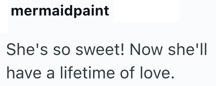 mermaidpaint She's so sweet! Now she'll have a lifetime of love.